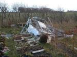 Drivhus efter storm Drivhus efter storm